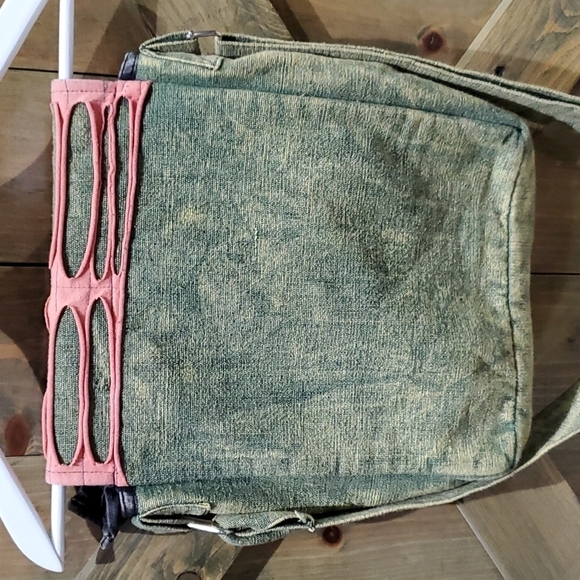 ARTISAN HIPPIE BOHO PEACE SIGN BAG CLOTH HANDMADE FESTIVAL COLORFUL ART - Picture 7 of 14